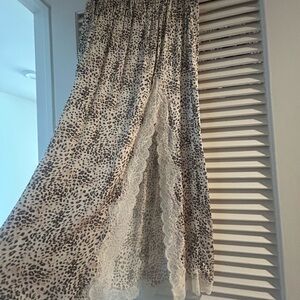 Aerie Animal Print Skirt - Black and Cream